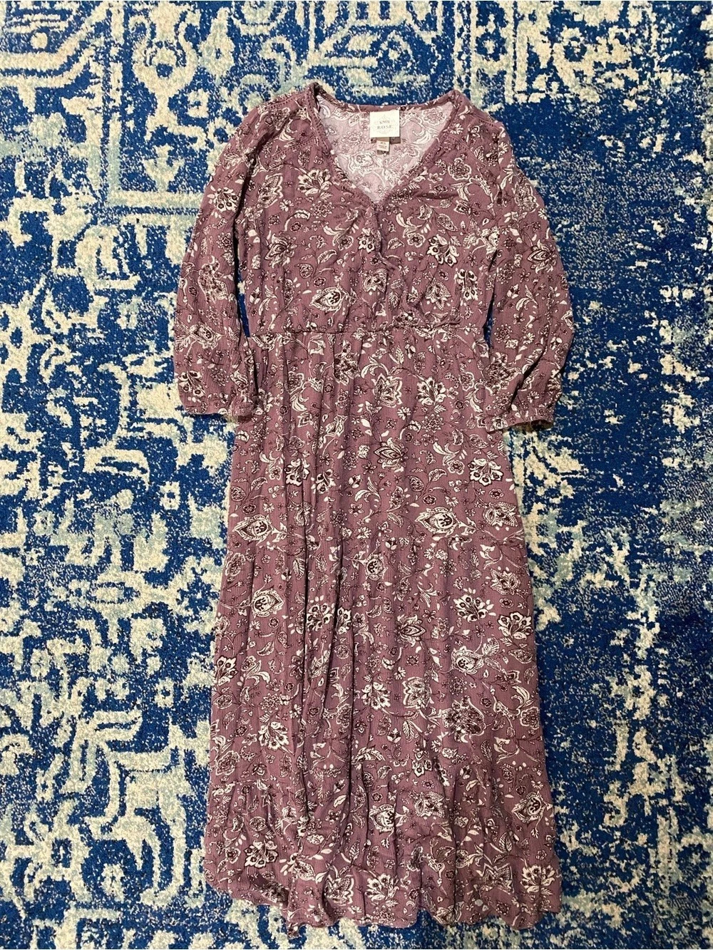 Knox Rose Floral Maxi Dress in Purple Size XS